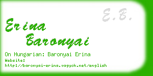 erina baronyai business card